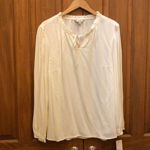 Croft & Barrow ivory blouse size 1X new
